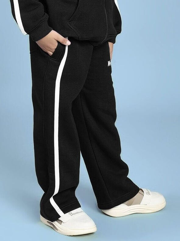 RAPID STRIDE FLEECE JOGGER FOR BOYS AND GIRLS BLACK - KIDS JOGGER
