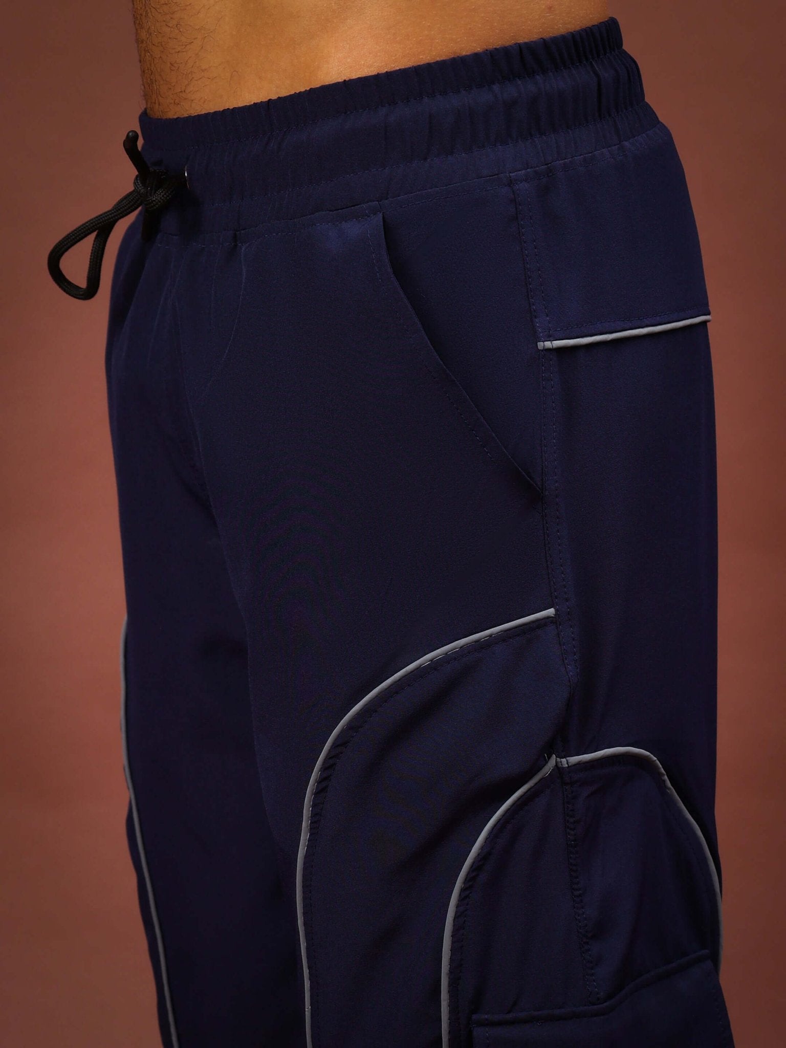 RAY REFLECTOR PARACHUTE CARGO PANTS NAVY BLUE - CARGO