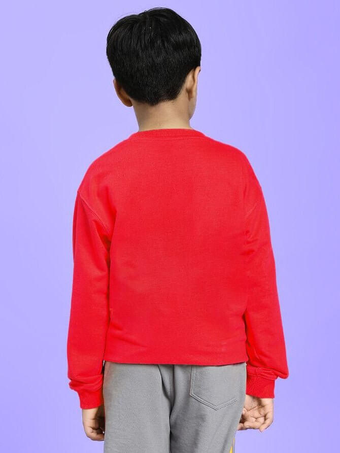 CAT LOVERS SWEATSHIRT FOR BOYS AND GIRLS RED - KIDS SWEATSHIRT