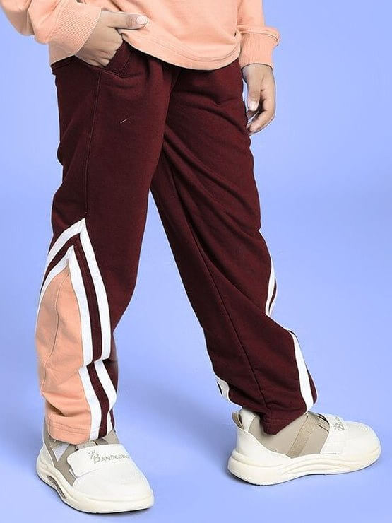 RIO ONE RELAXED FIT JOGGER FOR BOYS AND GIRLS MAROON - KIDS JOGGER