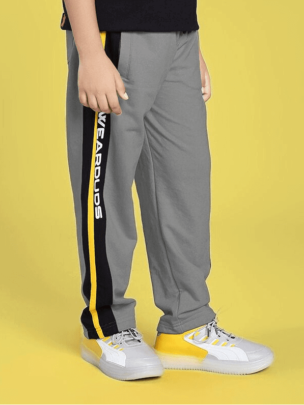 ROGER RELAXED FIT JOGGER FOR BOYS AND GIRLS GREY BLACK - KIDS JOGGER