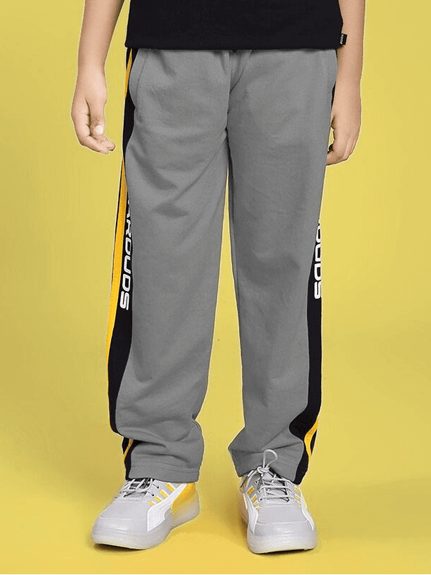 ROGER RELAXED FIT JOGGER FOR BOYS AND GIRLS GREY BLACK - KIDS JOGGER