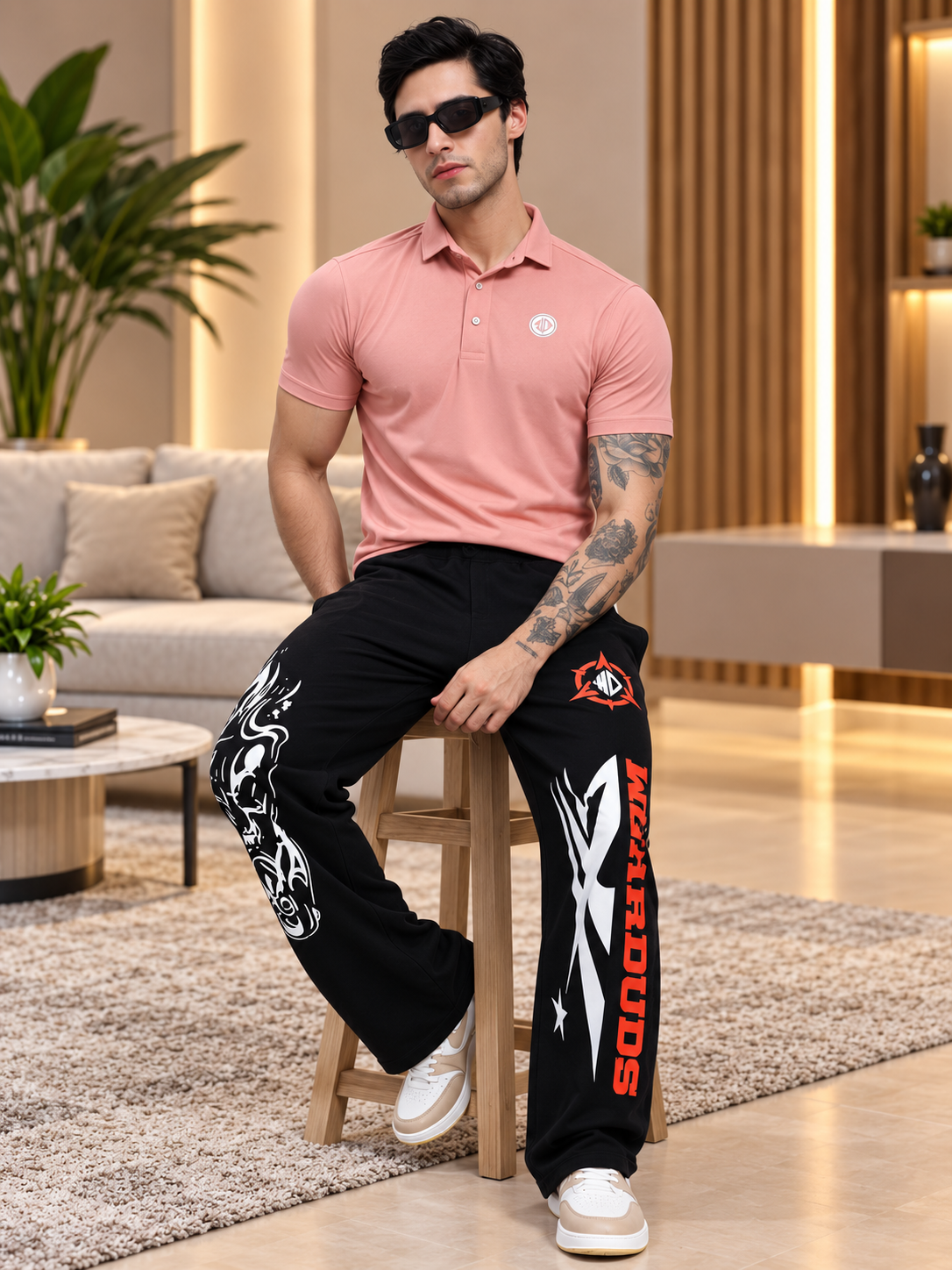 ROSEWOOD POLO REGULAR FIT T-SHIRT PINK - Wearduds, view 7