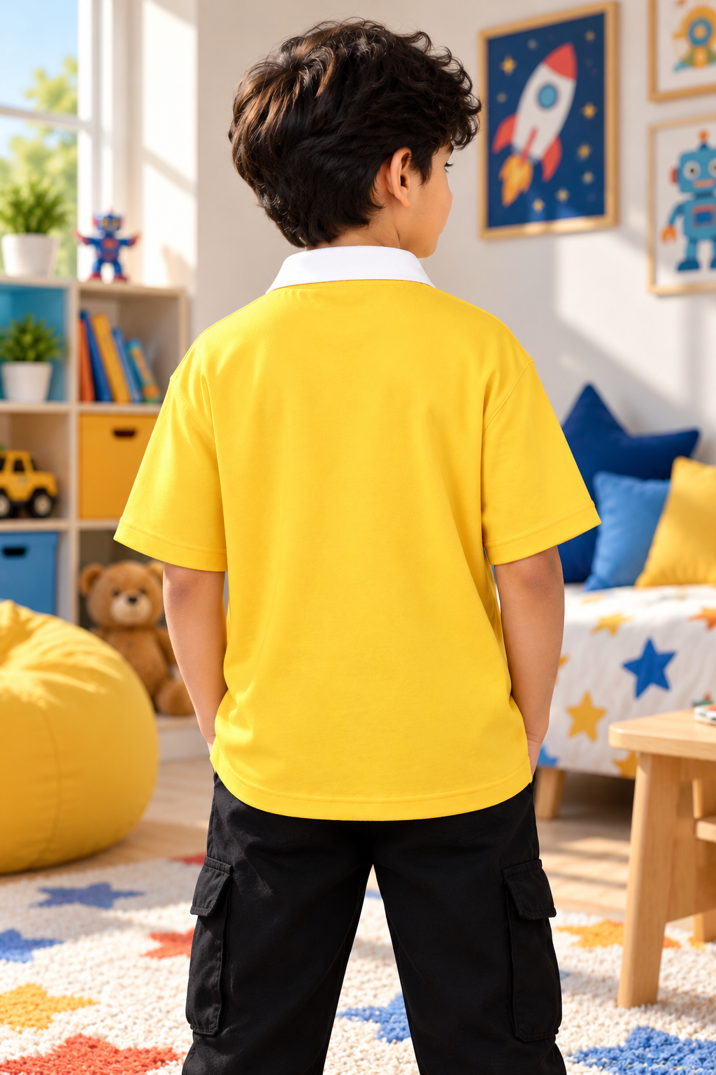 SAGOL POLO OVERSIZED T-SHIRT KIDS YELLOW