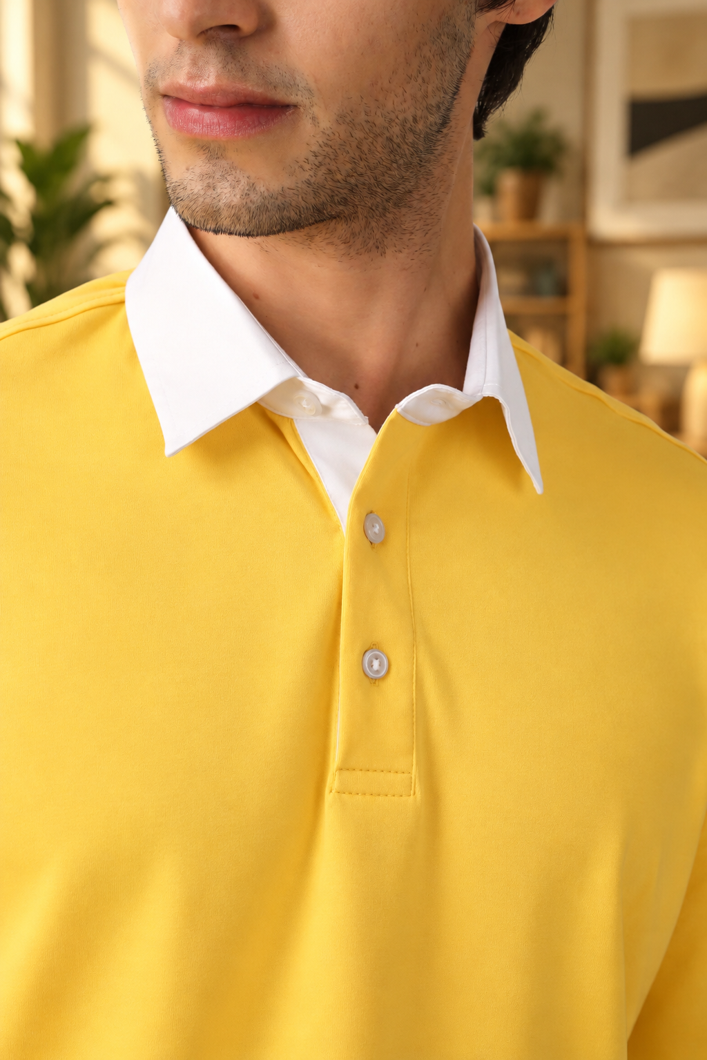 SAGOL POLO OVERSIZED T-SHIRT YELLOW - Wearduds, view 4