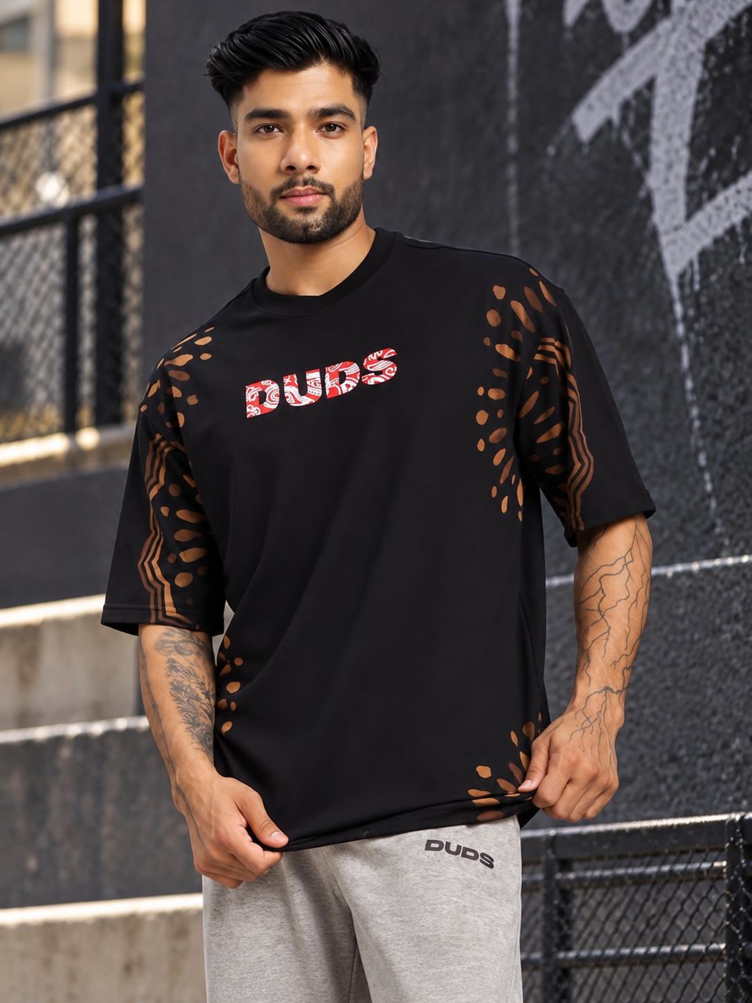 SHADOW SWIRL TIE-DYE T-SHIRT BLACK - Wearduds, view 4