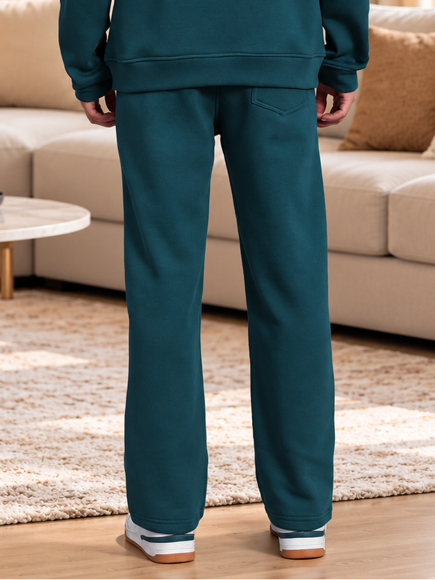 SHAGGY FLEECE JOGGER TEAL GREEN - Wearduds, view 3