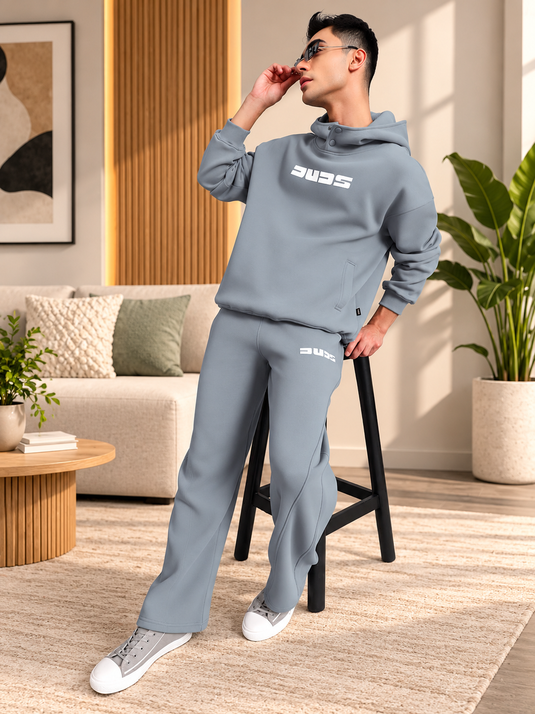 SHOOTER COTTON FLEECE CO-ORD GREY - Wearduds, view 4