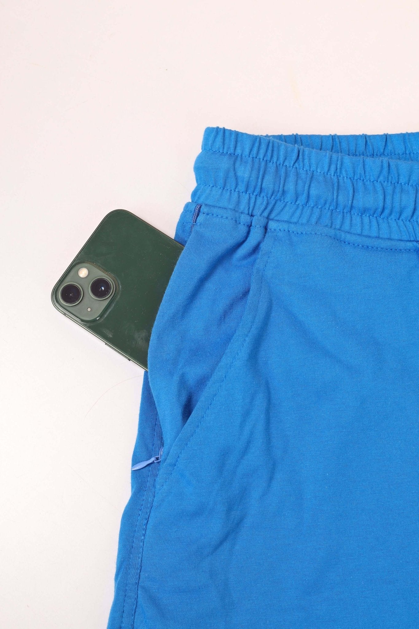 SKULL BUTTERFLY REGULAR FIT SHORTS BLUE - SHORTS