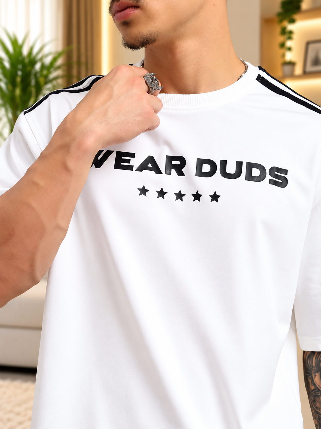 STAR JUMPER OVER-SIZED T-SHIRT OFF WHITE - Wearduds, view 5