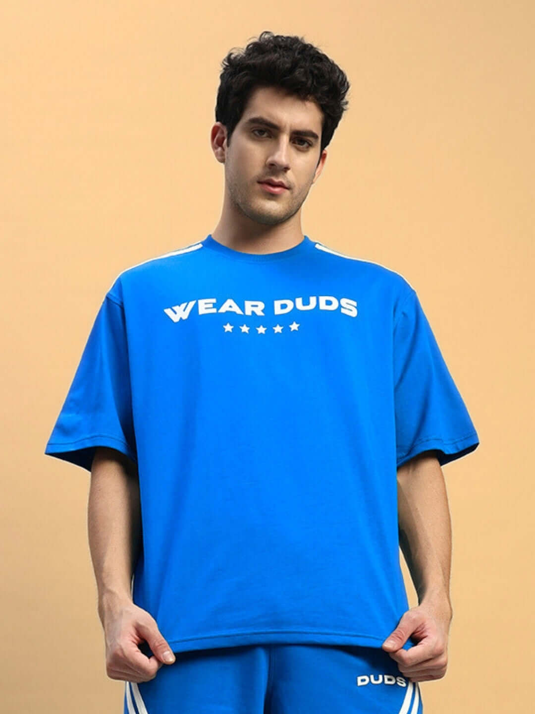 STAR JUMPER OVER-SIZED T-SHIRT ROYAL BLUE streetwear fashion