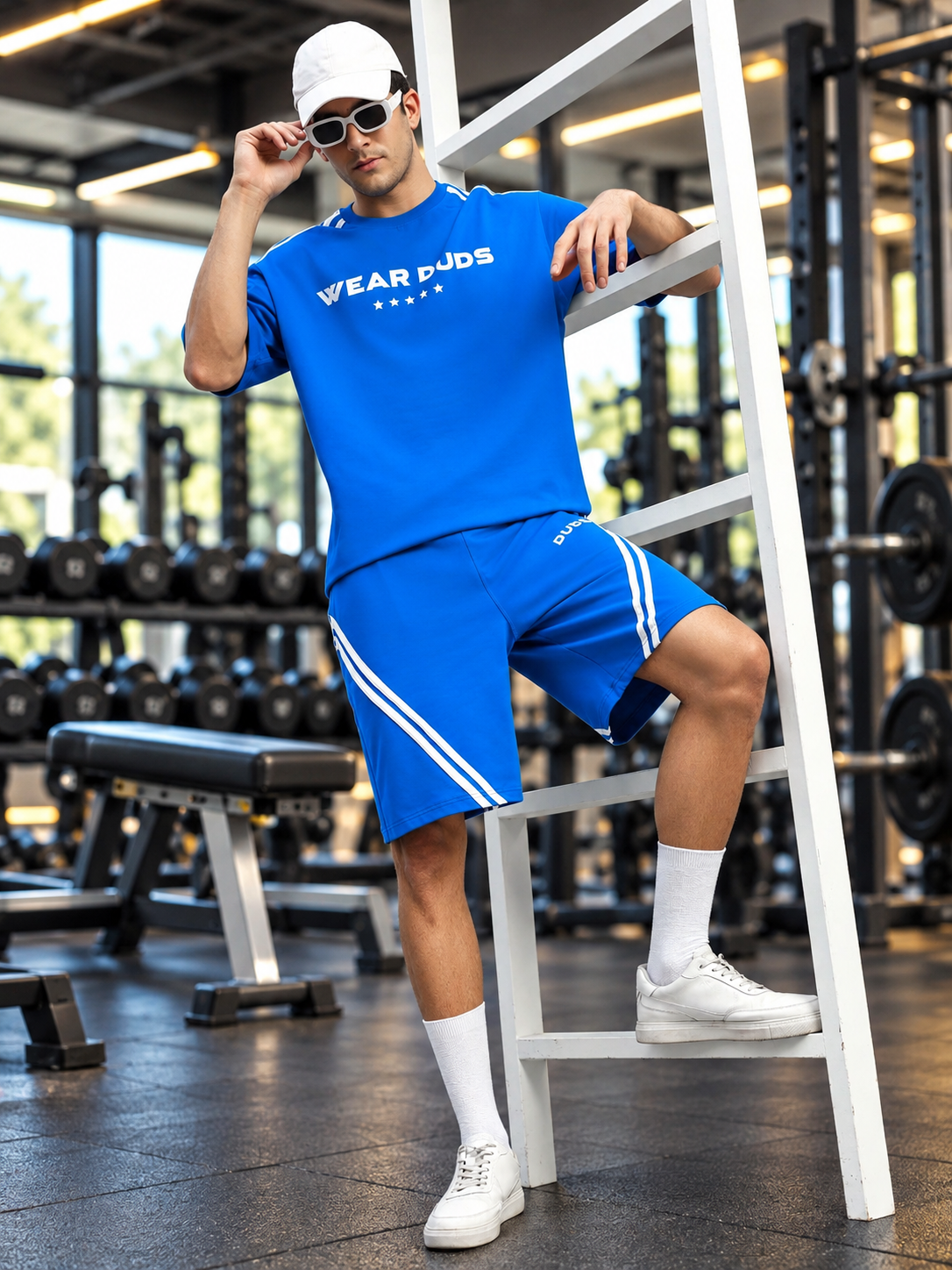 STAR JUMPER REGULAR FIT SHORTS ROYAL BLUE - Wearduds, view 6