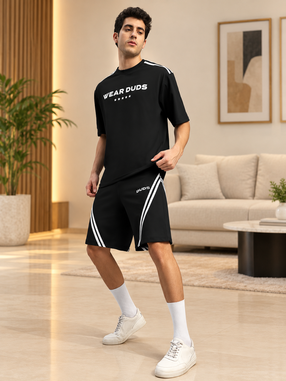 STAR JUMPER SUMMER CO-ORD SET BLACK - Wearduds, view 3