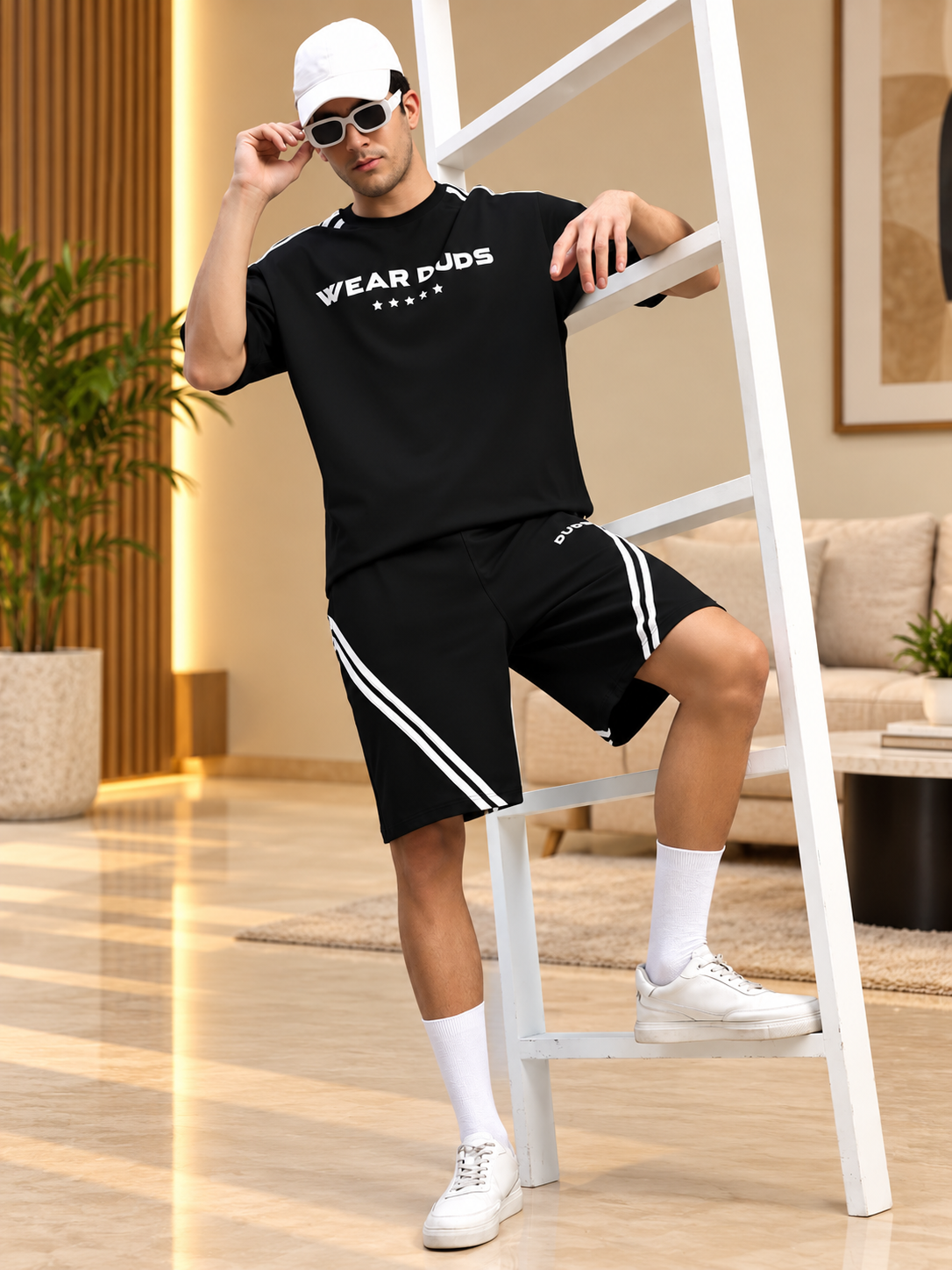 STAR JUMPER SUMMER CO-ORD SET BLACK - Wearduds, view 4
