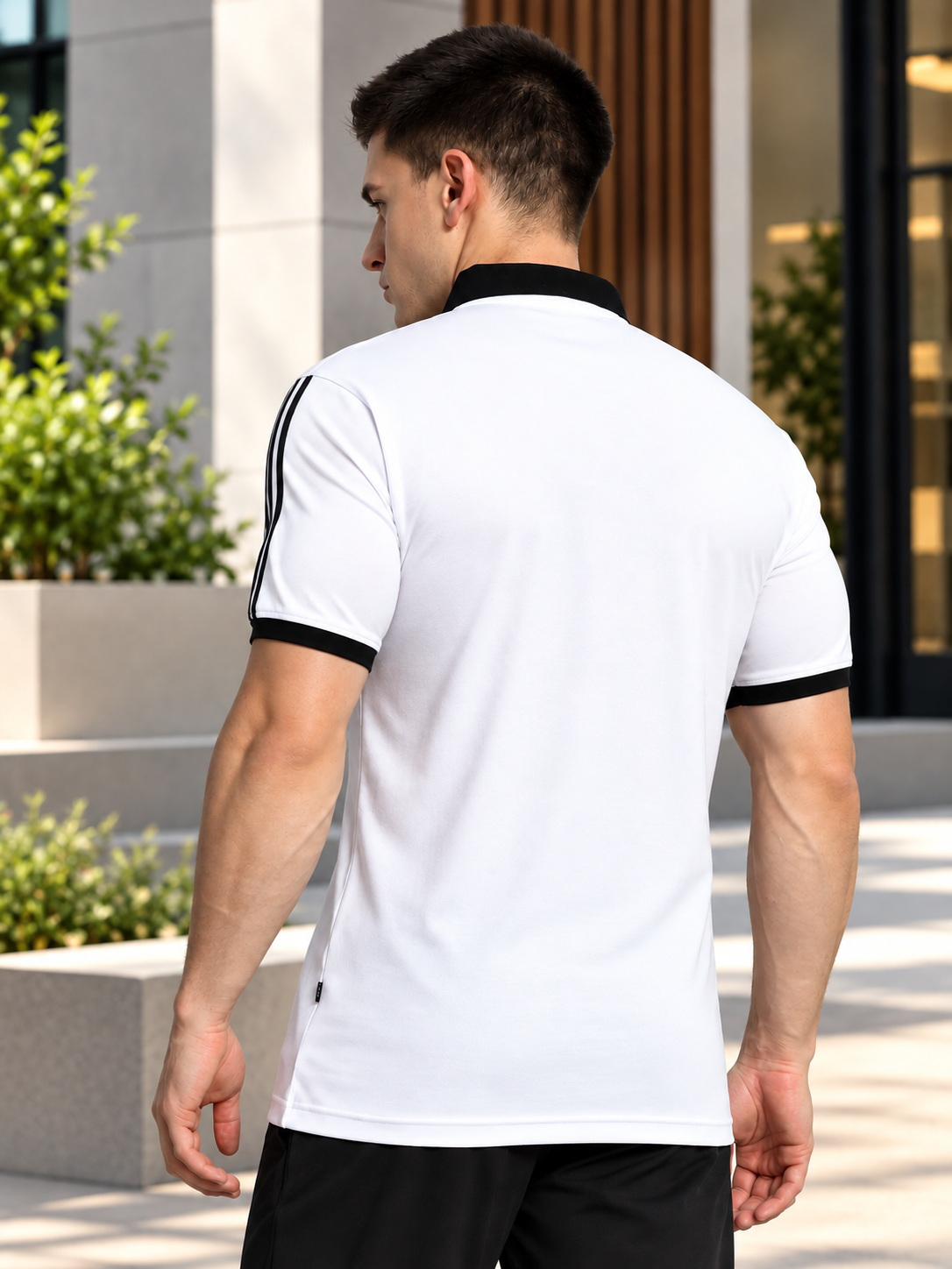 STAUNCH POLO REGULAR FIT T-SHIRT WHITE - Wearduds, view 3