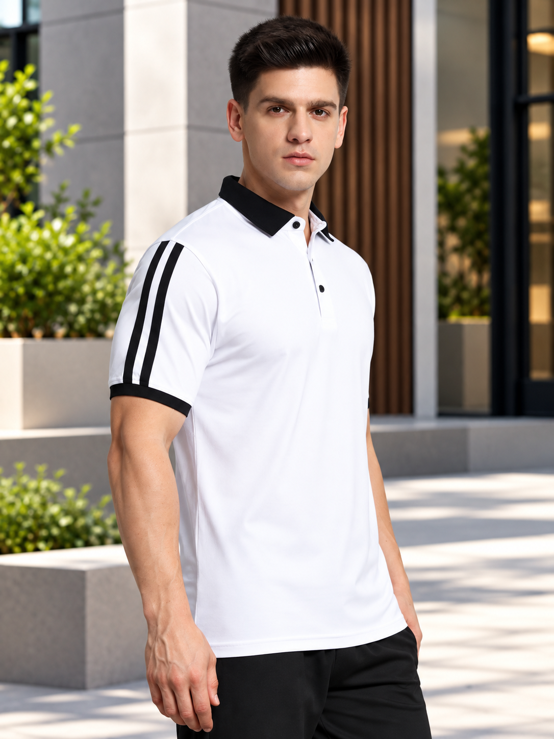 STAUNCH POLO REGULAR FIT T-SHIRT WHITE - Wearduds, view 4