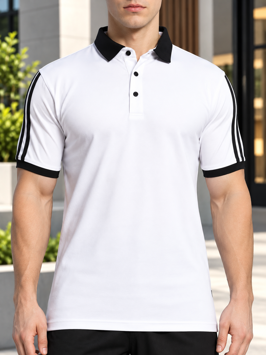 STAUNCH POLO REGULAR FIT T-SHIRT WHITE - Wearduds, view 5