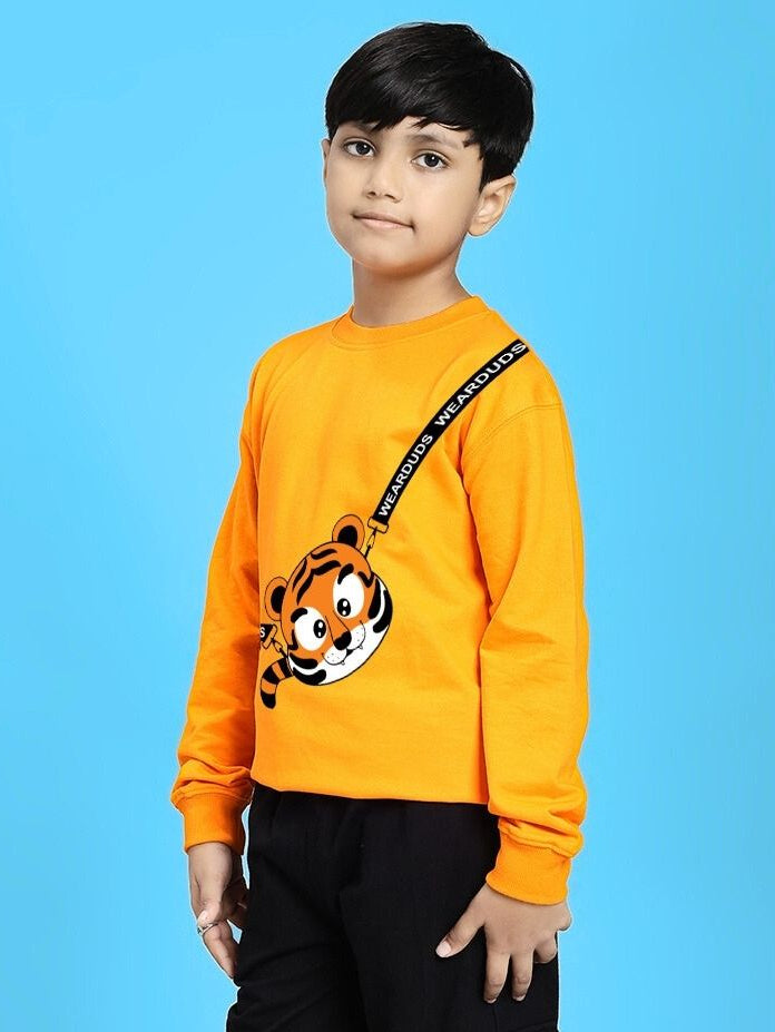 TIGON KIDS SWEATSHIRT FOR BOYS AND GIRLS ORANGE