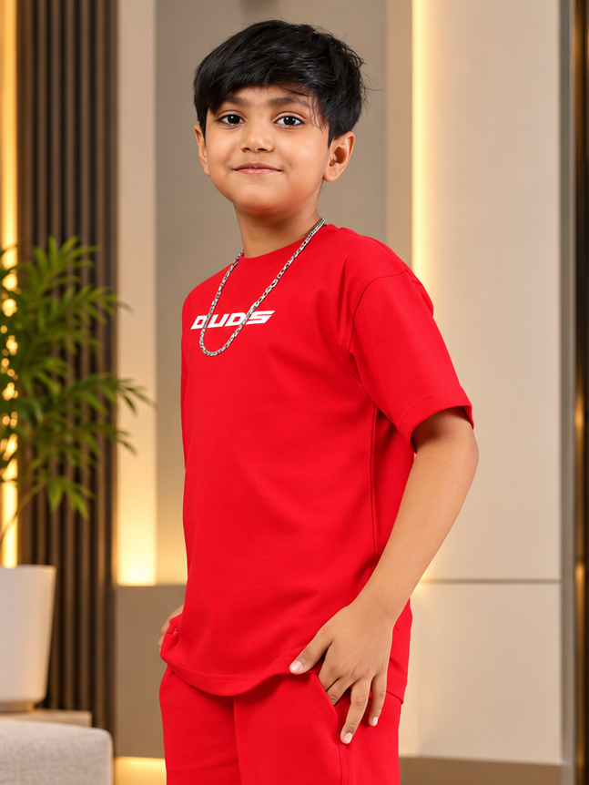 VICTORY T-SHIRT FOR BOYS GIRLS RED - Wearduds, view 2