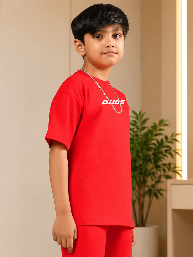 VICTORY T-SHIRT FOR BOYS GIRLS RED - Wearduds, view 3