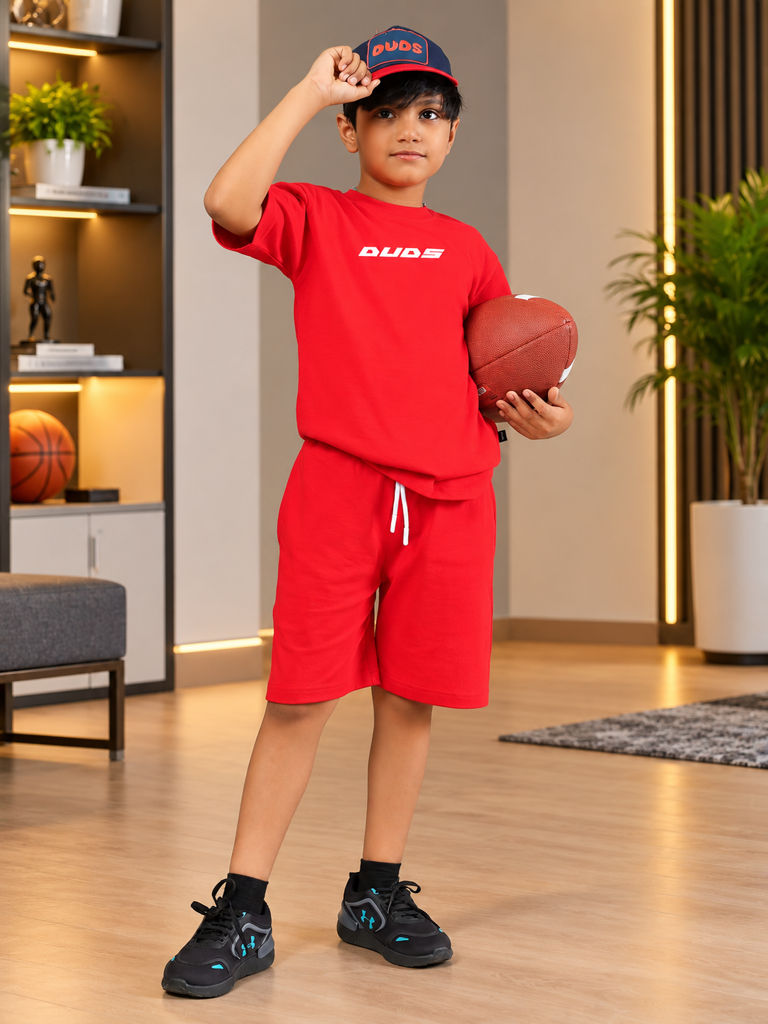 VICTORY T-SHIRT FOR BOYS GIRLS RED - Wearduds, view 5