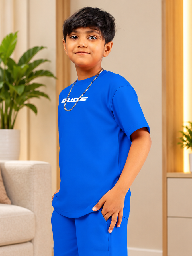 VICTORY T-SHIRT FOR BOYS GIRLS R-BLUE - Wearduds, view 2
