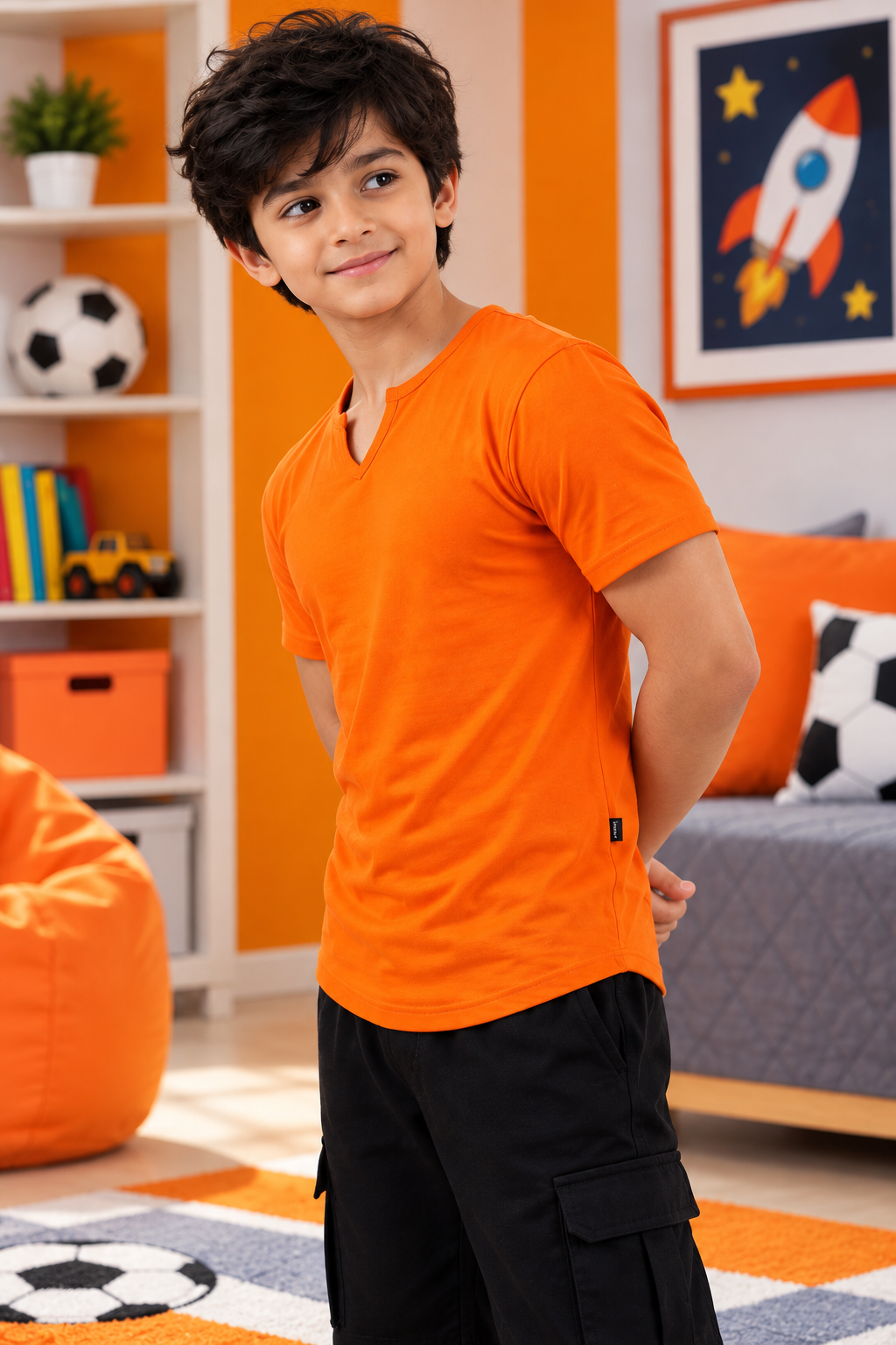 VIKING REGULAR T-SHIRT FOR BOYS GIRLS ORANGE