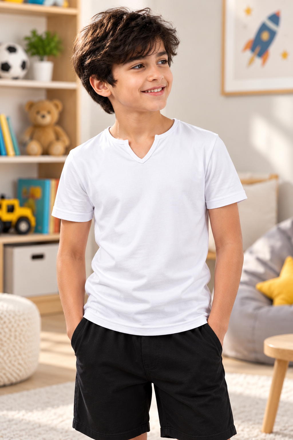VIKING REGULAR T-SHIRT FOR BOYS GIRLS WHITE