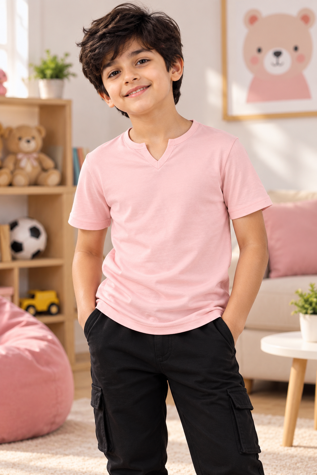 VIKING REGULAR T-SHIRT FOR BOYS GIRLS PINK
