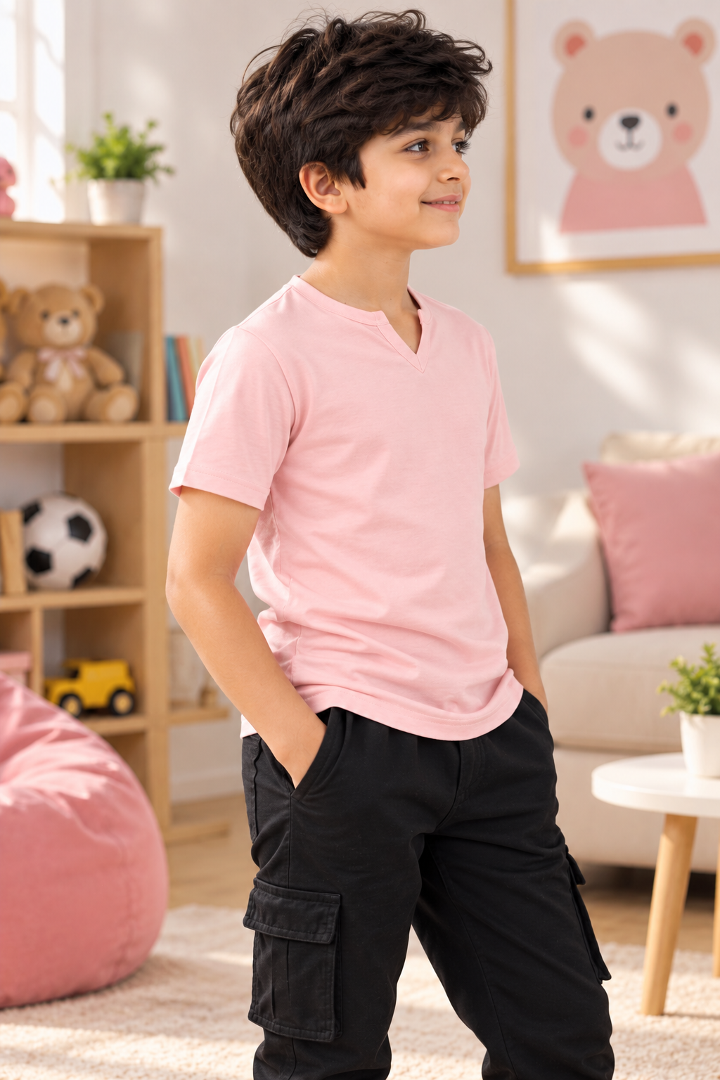 VIKING REGULAR T-SHIRT FOR BOYS GIRLS PINK