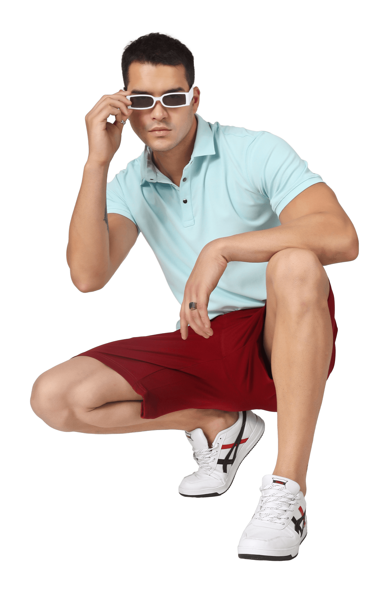 VINTAGE REGULAR FIT SHORTS BURGUNDY - SHORTS