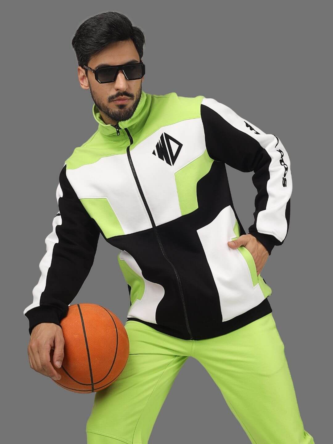WD Colorblock Jacket (Neon Green) - Wearduds