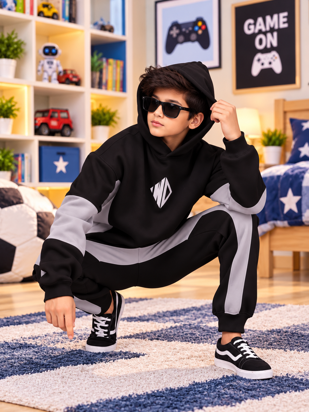 WD GORBCORE FLEECE PANT FOR BOYS GIRLS BLACK - Wearduds, view 6