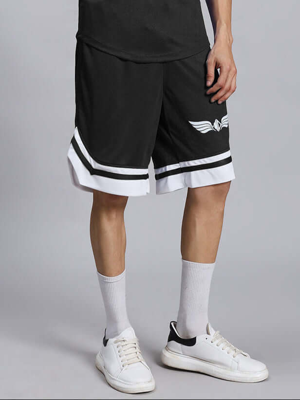 WD WINGS REGULAR FIT SHORTS MEN BLACK for style and comfort