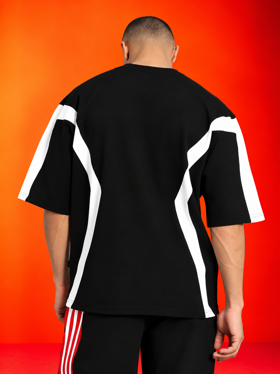 WILD FORCE OVER-SIZED T-SHIRT BLACK-WHITE