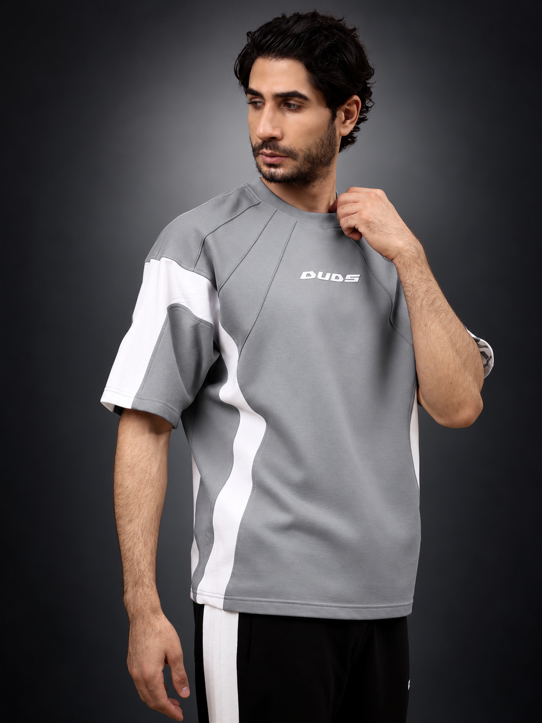 WILD FORCE OVER-SIZED T-SHIRT GREY WHITE