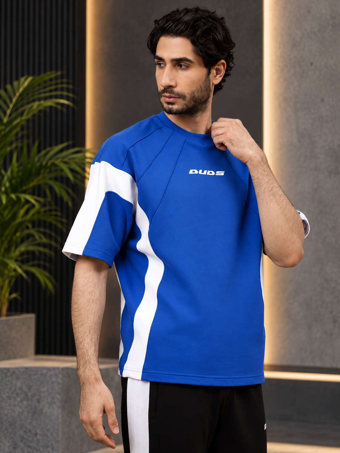 WILD FORCE OVER-SIZED T-SHIRT ROYAL BLUE WHITE