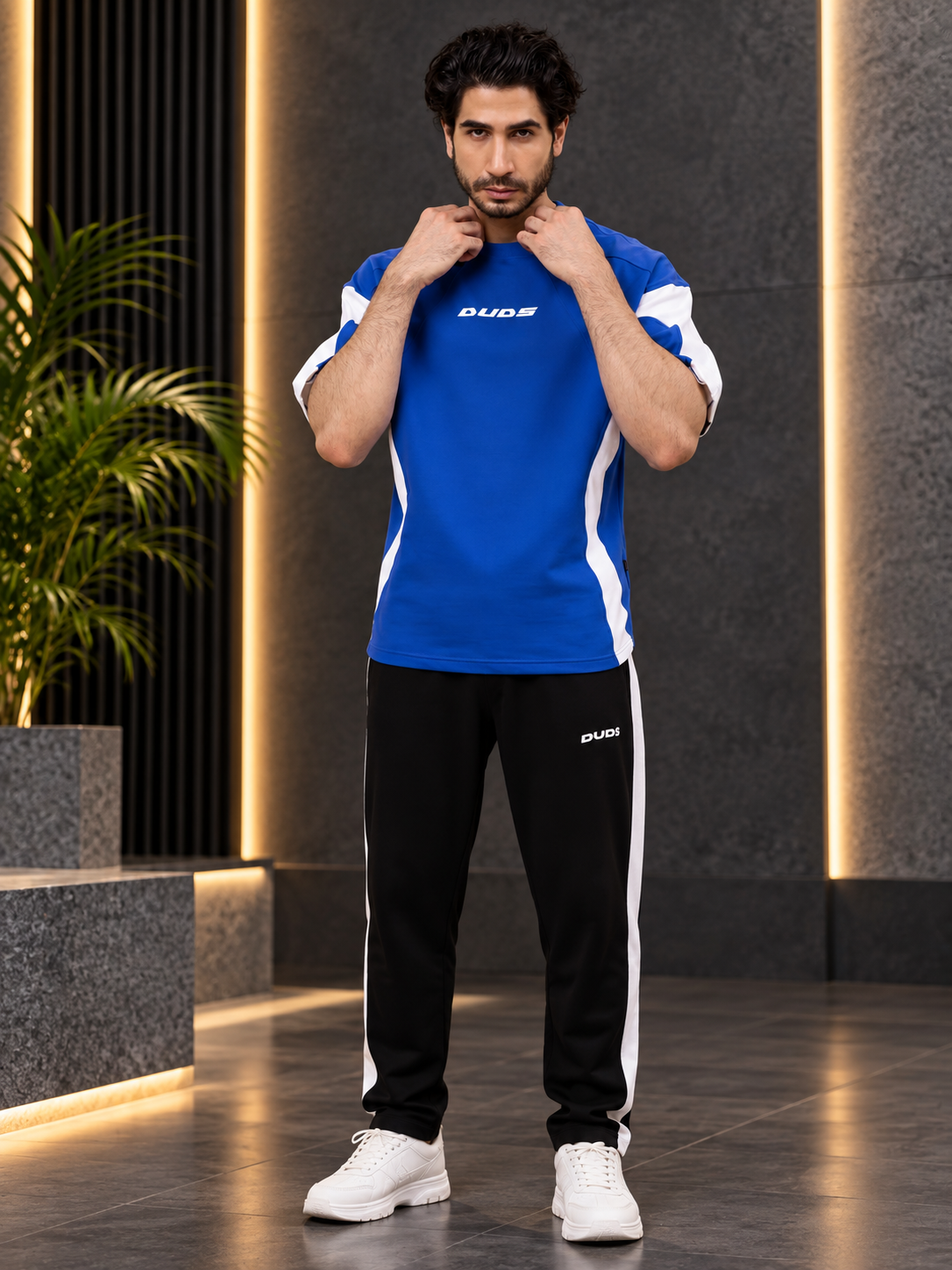 WILD FORCE OVER-SIZED T-SHIRT ROYAL BLUE WHITE