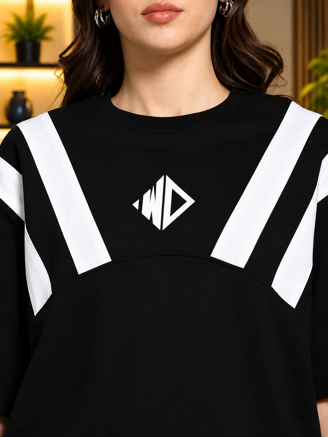 WOMEN'S ALLONZO OVER-SIZED T-SHIRT BLACK