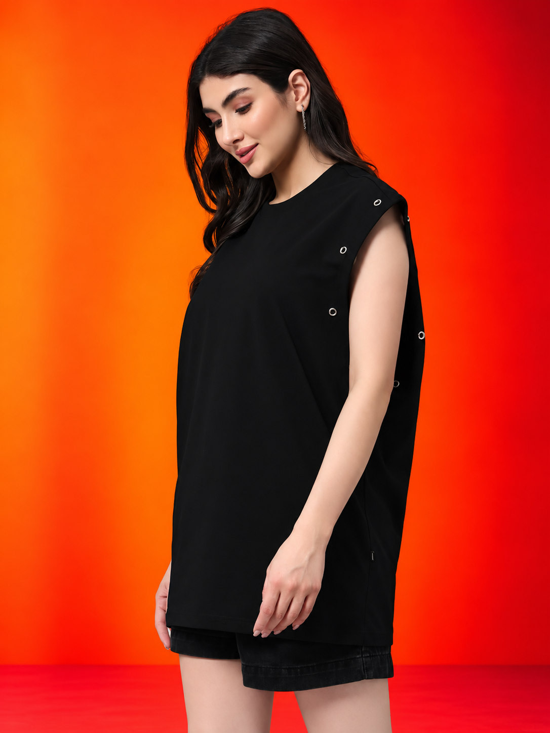 WOMENS ALVEN OVERSIZED T-SHIRT BLACK