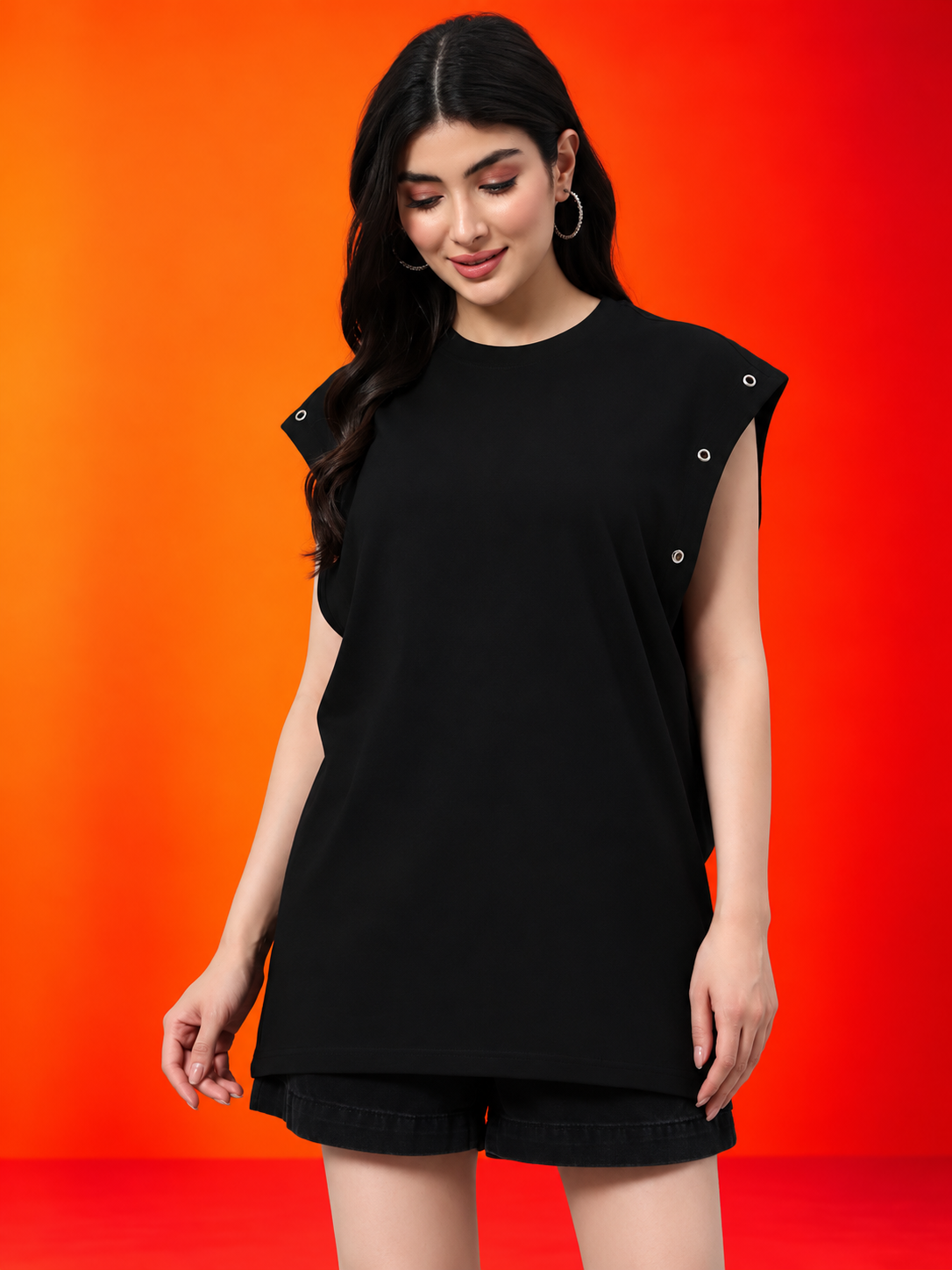 WOMENS ALVEN OVERSIZED T-SHIRT BLACK