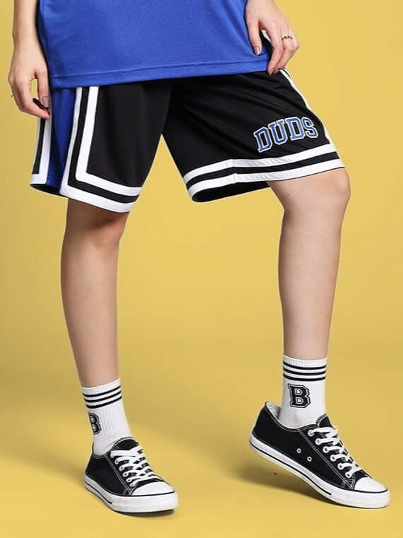 Women's Challenge Regular Fit Shorts in R Blue with sporty design, perfect for customization and style from DUDS.