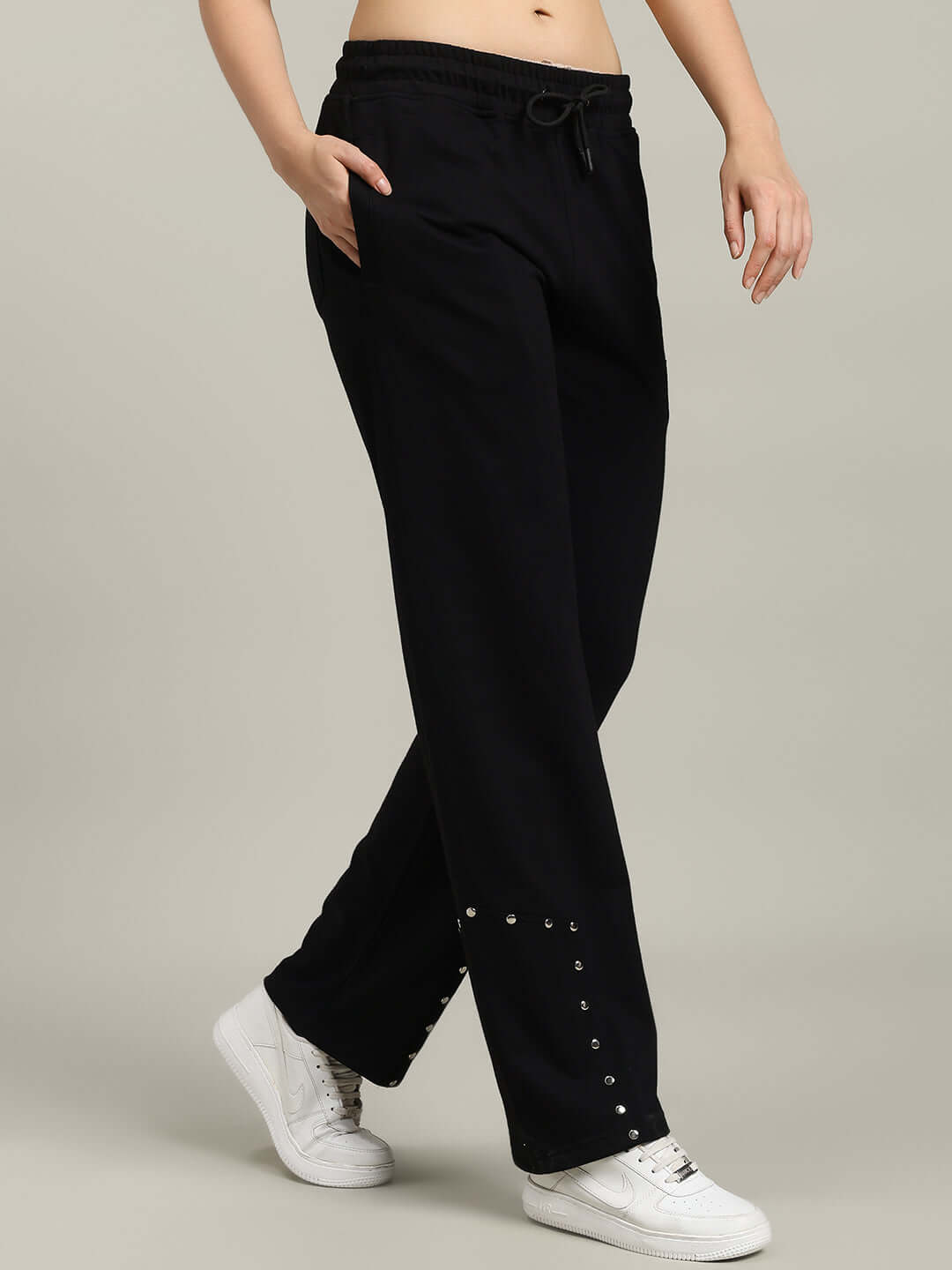 WOMEN'S STUNNER RELAXED FIT JOGGER BLACK showcasing stylish design and comfortable fit perfect for casual wear.