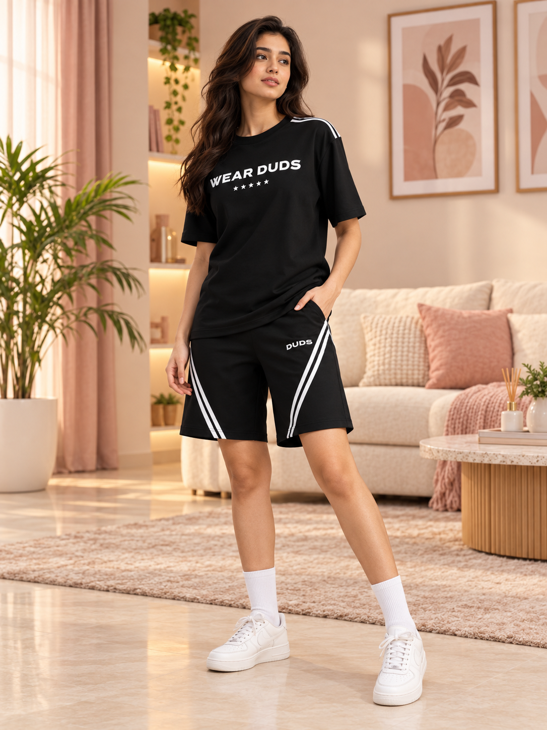 WOMENS STAR JUMPER OVER-SIZED T-SHIRT BLACK - Wearduds, view 2