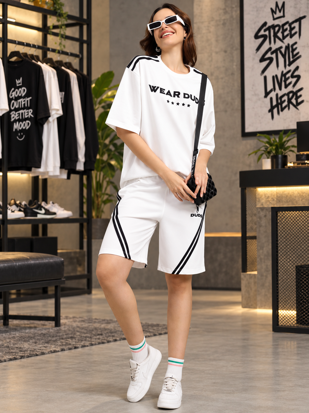 WOMEN'S STAR JUMPER OVER-SIZED T-SHIRT OFF WHITE - Wearduds, view 6
