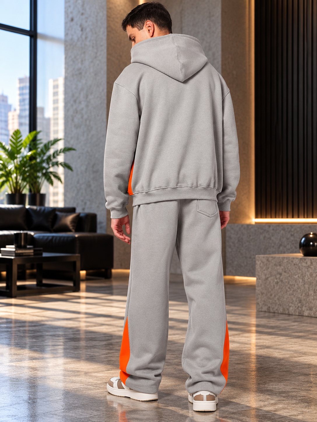 WORLDWIDE FLEECE COLORBLOCK CO-ORD GREY - Wearduds, view 2